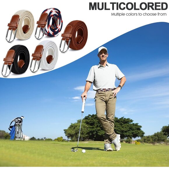 Unisex Woven Stretch Belt Elastic Braided for Casual Sports Golf Jeans - Picture 7 of 7